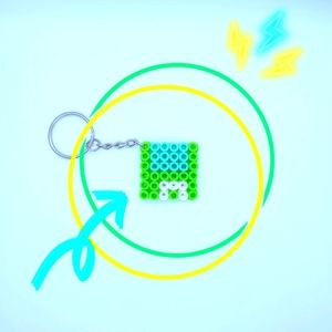 Retro Computer Floppy Disk Keychain